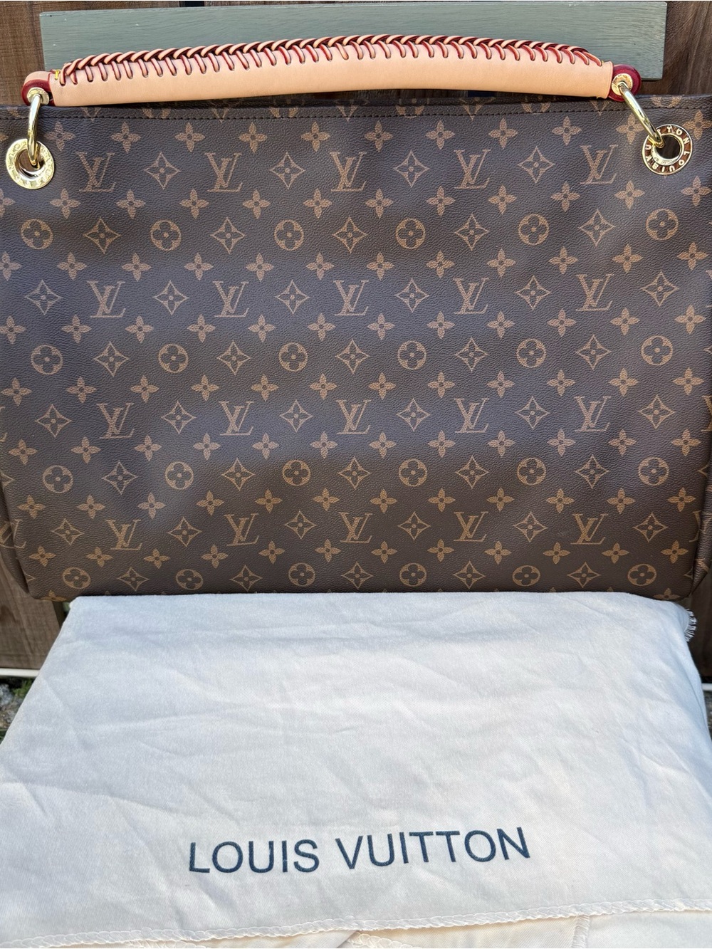 New never used Louis Vuitton Monogram Canvas Shoulder Bag in Brown
